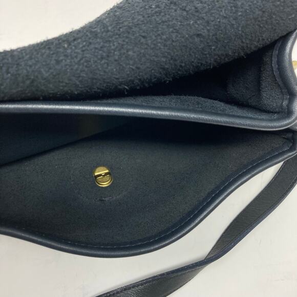 COACH Prairie Bag #9954 Blue Leather Flap Turnlock Vintage 90s Crossbody Bag - Picture 10 of 16